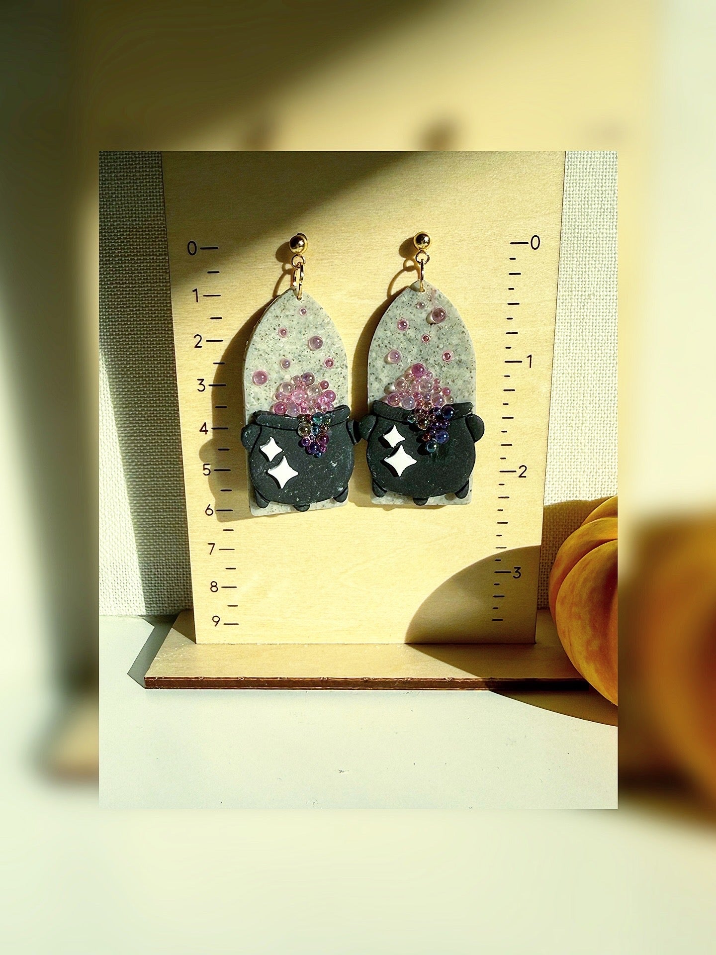 Spellbound Cauldron Earrings – Bubbling Potion & Stardust Sparkle