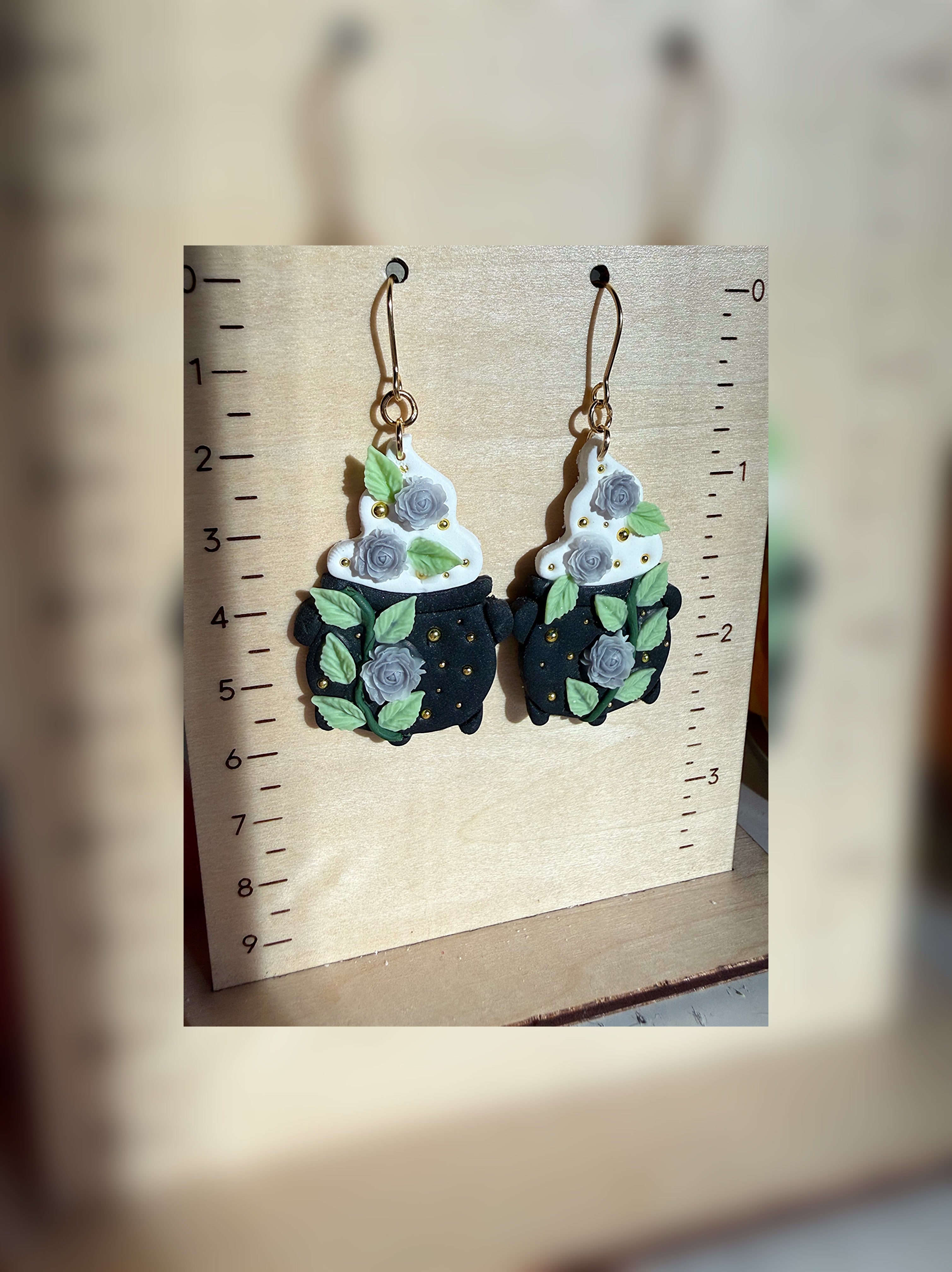Blooming Cauldron Earrings – Double Double, Bloom and Bubble