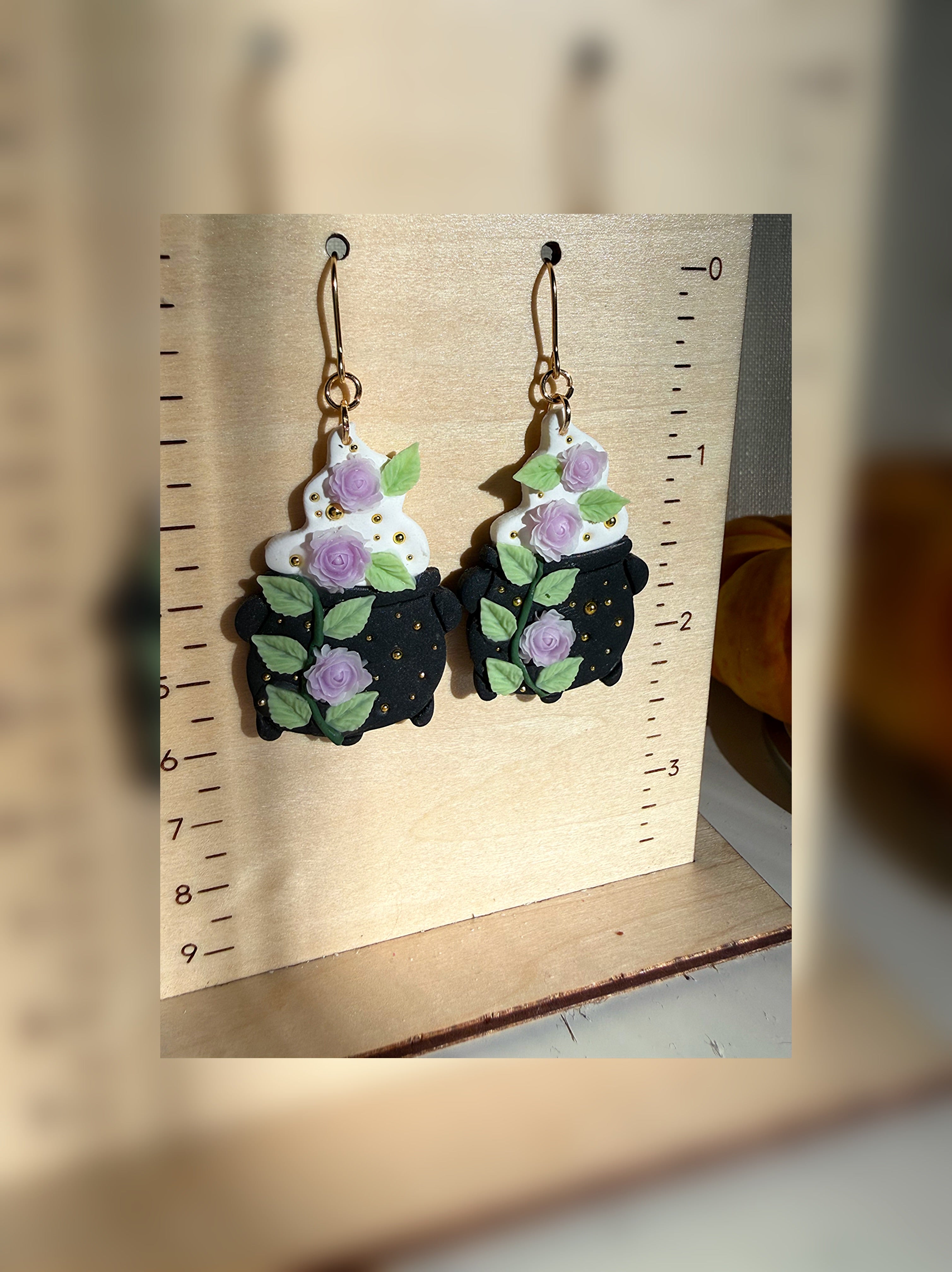 Blooming Cauldron Earrings – Double Double, Bloom and Bubble