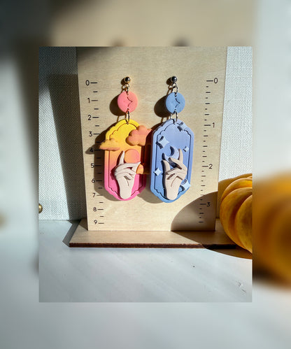 Gemini Earrings – Duality of Day and Night