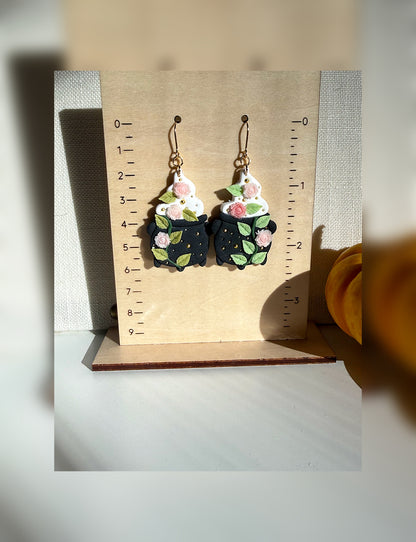 Blooming Cauldron Earrings – Double Double, Bloom and Bubble