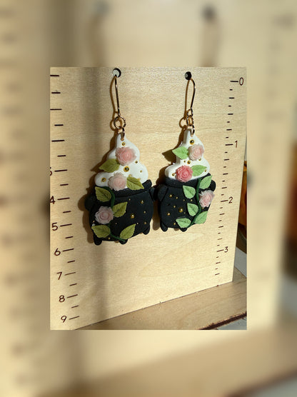 Blooming Cauldron Earrings – Double Double, Bloom and Bubble